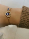 New foreign trade product: Love Water Diamond Devil's Eye Eye Set adjustable telescopic bracelet details Picture